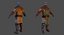 3d medieval characters real-time archer