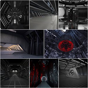 8 Sci-fi Interiors Set