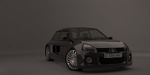 renault clio sport v6 3d model