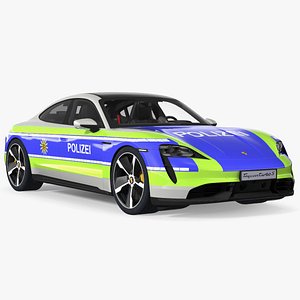 Porsche Taycan Turbo S 2020 Police 3D