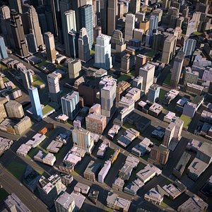 3D city cityscape model