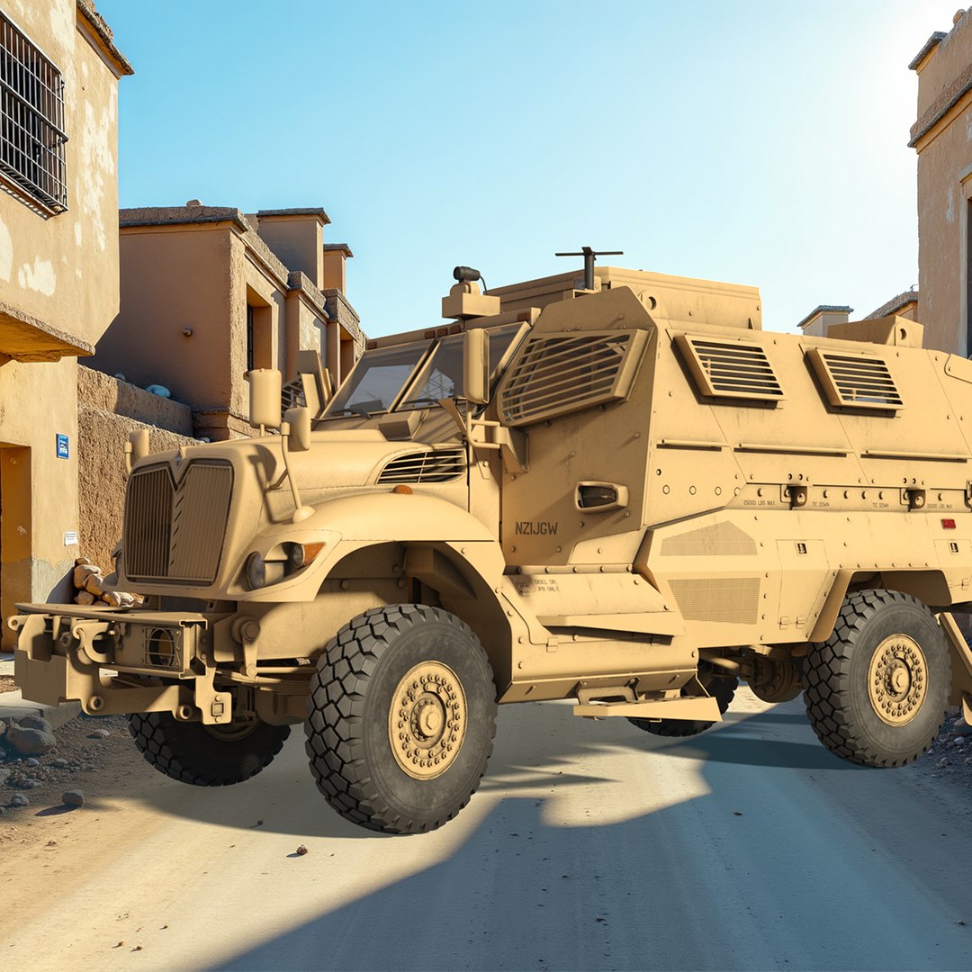 Military Armored Vehicle Sandy Rigged 3D model preview