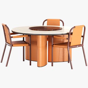 3D Dining group from Ceppi factoryRio series tableBrasilia series chairs