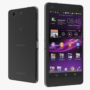 Sony Xperia Z3 Compact Black 3D Model