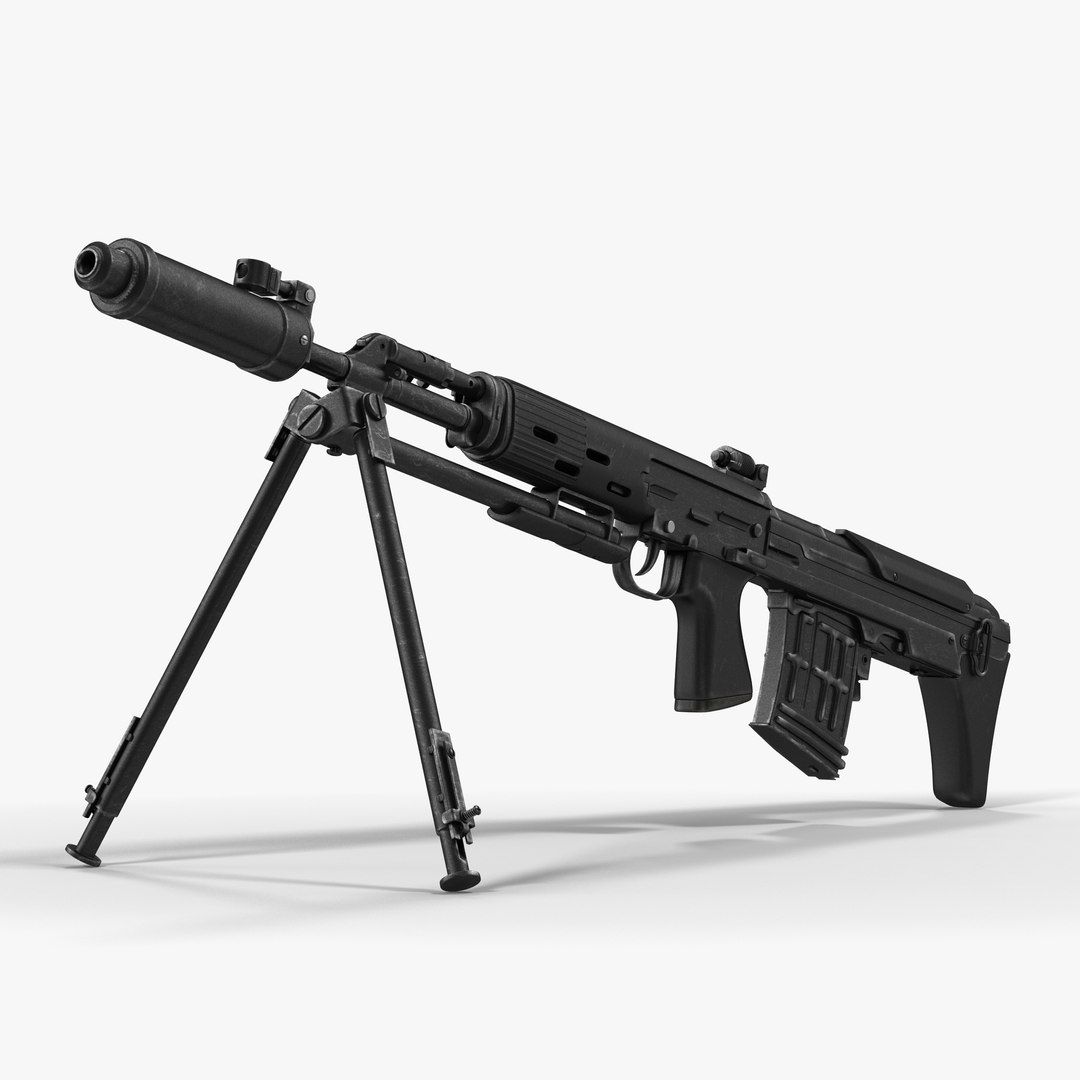Bullpup Sniper Rifle Dragunov SVU 2 3D Model 3D model preview