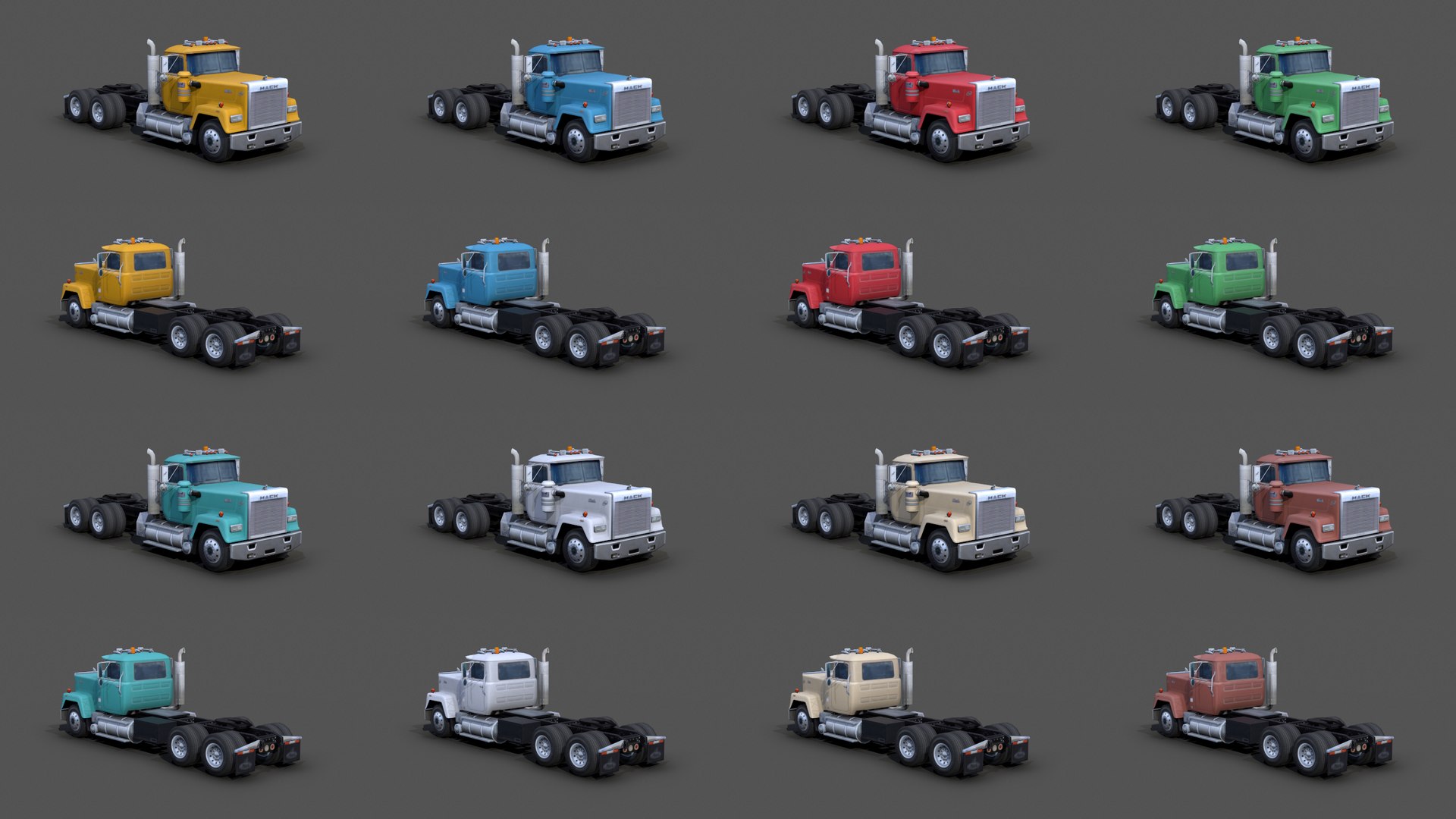 Mack RW600 Superliner Semi Truck 1988 3D Model - TurboSquid 1868560