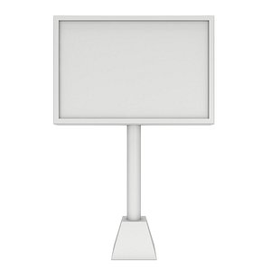 3D billboard blank outdoor advertising model