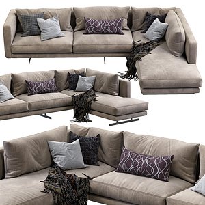 3D dee sectional sofa berto