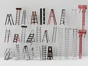 3D Industrial Ladder Collection