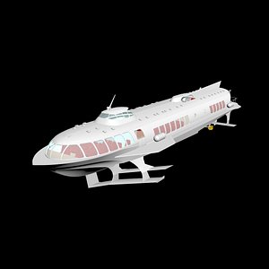 3D meteor large-sized passenger hydrofoil model