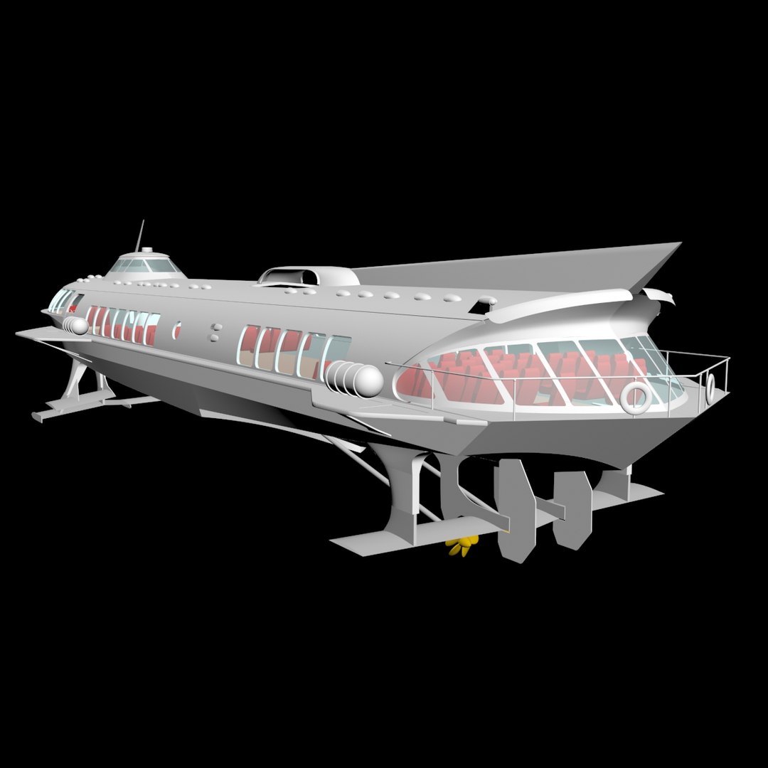 3D Meteor Large-sized Passenger Hydrofoil Model - TurboSquid 1219297