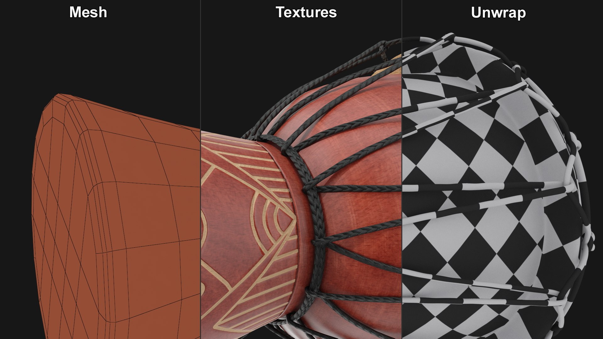 3D African Music Instruments Collection - TurboSquid 2054814