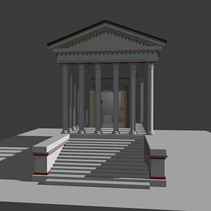 3D roman temple augustus livia