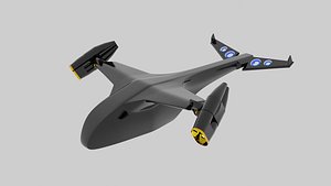 3D Scifi VTOL Aircraft