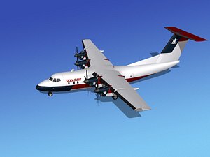 dhc-7-200 passenger freight 3d model