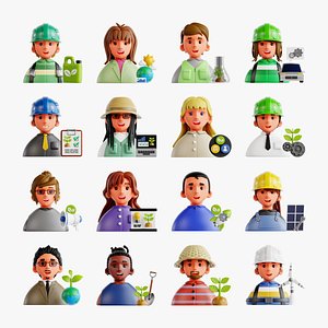 3D Green Jobs 3D Collection