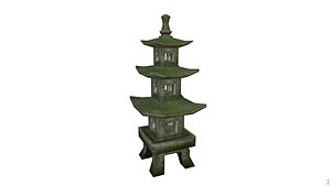stone pagoda 3d model