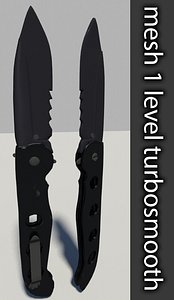 3d model knife crt hunting