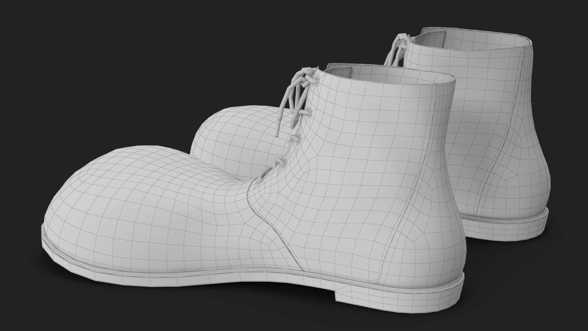 Clown Shoes v 4 3D https://p.turbosquid.com/ts-thumb/HB/uQYAdh/CY/wireframe_05/jpg/1638765301/1920x1080/fit_q87/782fa2af0888297689f657a74d507829532866d6/wireframe_05.jpg