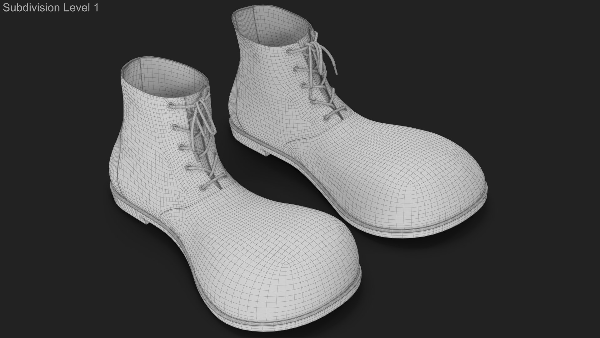 Clown Shoes v 4 3D https://p.turbosquid.com/ts-thumb/HB/uQYAdh/Nc/wireframe_01/jpg/1638765313/1920x1080/fit_q87/22f2b2b508d7bfc8c9869983d80de459c5f0c9c5/wireframe_01.jpg