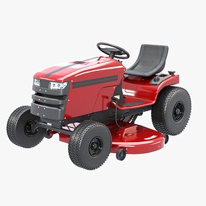 Ride-On Lawn Mower Realistic Garden Tractor PBR Textures