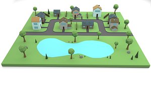 3D architecture city cityscape model