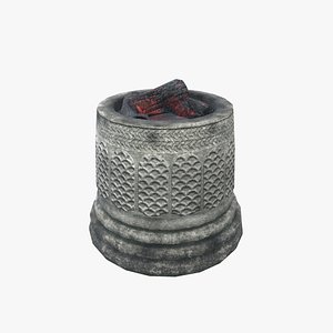 3D Medieval Torch 24 model