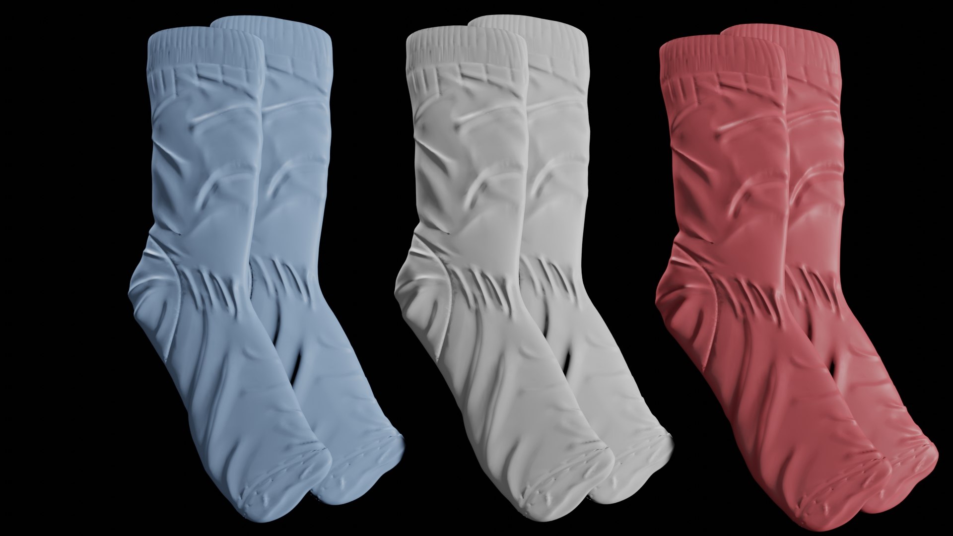 3D Socks Model - TurboSquid 1848298
