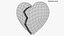3D Broken Heart model
