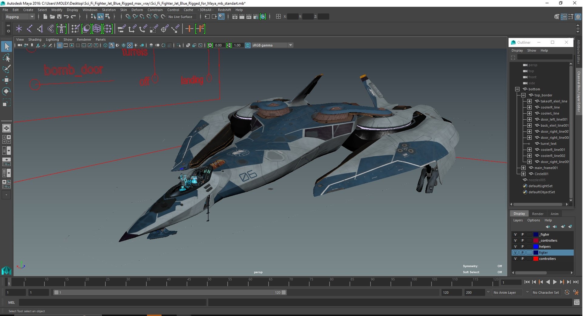 Sci Fi Fighter Jet Blue Rigged for Maya 3D model https://p.turbosquid.com/ts-thumb/HC/IEgDZd/LK/scififighterjetblueriggedformaya3dmodel063/jpg/1681358185/1920x1080/fit_q87/1edc511f4c8629e22300d51804a711ad0ef79a8f/scififighterjetblueriggedformaya3dmodel063.jpg