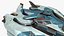 Sci Fi Fighter Jet Blue Rigged for Maya