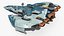 Sci Fi Fighter Jet Blue Rigged for Maya