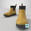 Yellow Short Rubber Boots