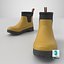 Yellow Short Rubber Boots