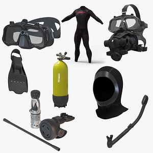 Diving Equipment Collection 3D