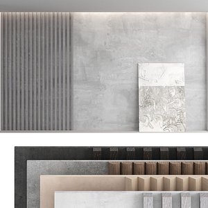 Decorative wall panel set model - TurboSquid 1567861