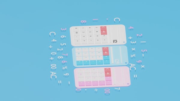 Cartoon Calculator 3D model - TurboSquid 1715203