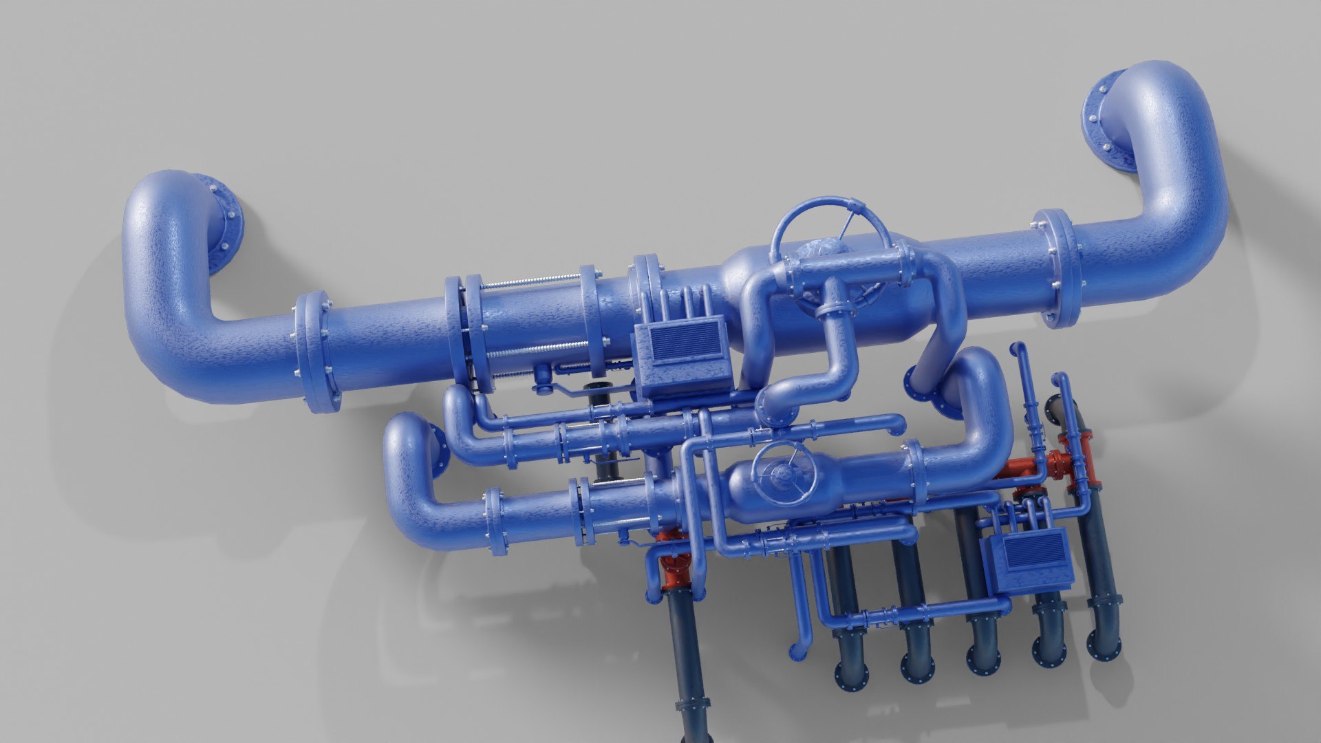 High Detail Industrial Pipes Model - TurboSquid 1850199