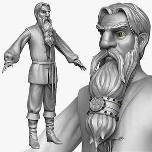 sculpt medieval peasant man obj