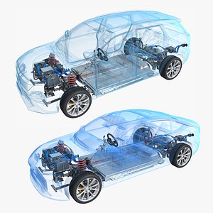 Electric Car SUV chassis X-ray