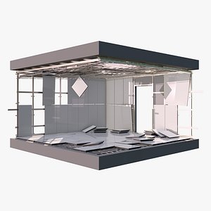 3D Abandoned Modular Booth M1