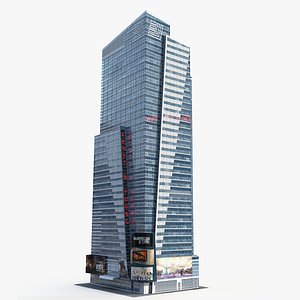 3D 5 Times Square Tower Low Poly model