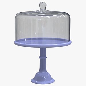 Colored Glass Cake Stand