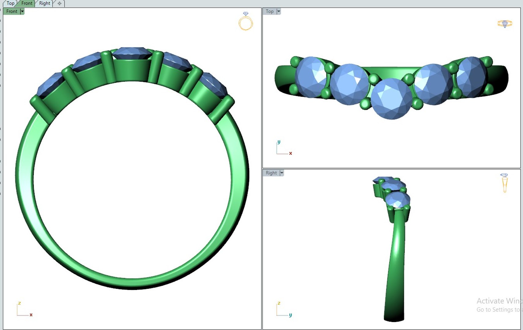 3D Wedding Diamond Ring Cad - TurboSquid 1650432