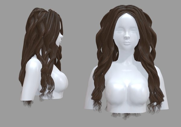 Wavy Female Hairstyle - 3D Model by nickianimations
