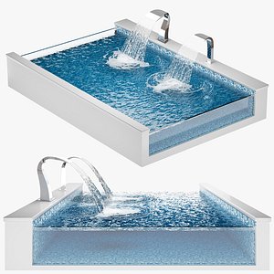 Pool Waterfalls Mermaid  Victoria 3D model