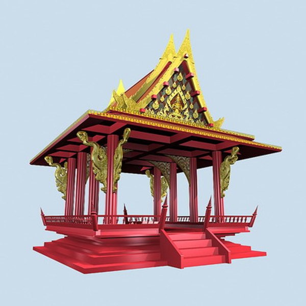 thai pavillion 3d max