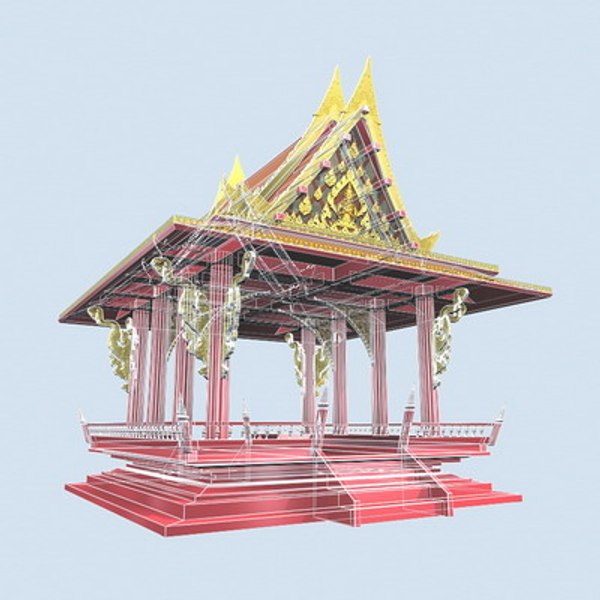 thai pavillion 3d max