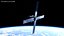 Modern Space Satellite with Solar Panels 3D model