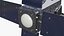 Modern Space Satellite with Solar Panels 3D model